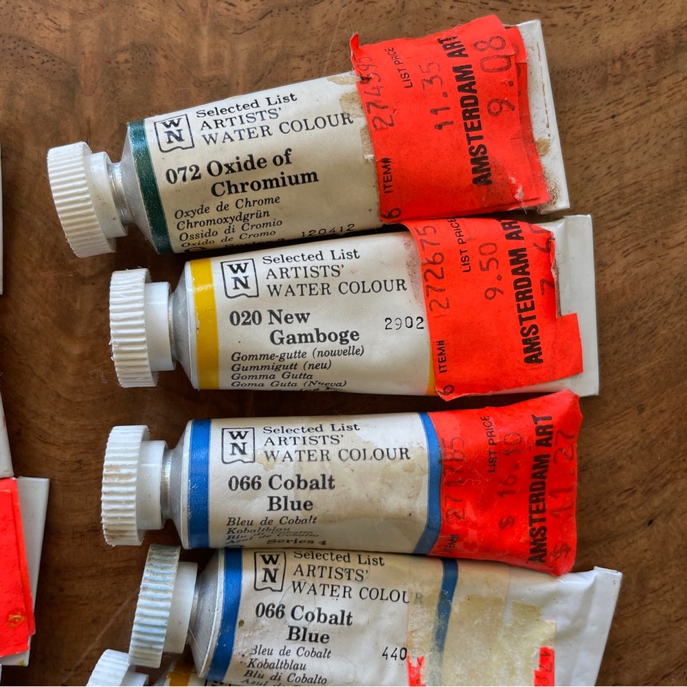 *SOLD* Set of 19 Windsor Newton Watercolor Paints - Picture 2 of 2